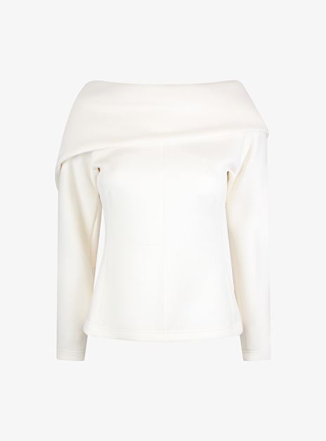Top daisy scuba serge offwhite