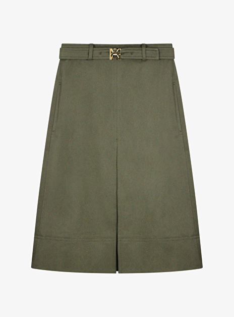 Rok deli twill katoen groen