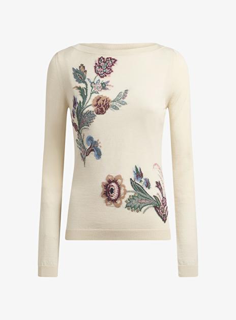 Pull met bloemen dessin