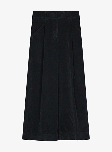 Wide leg baby rib zwart