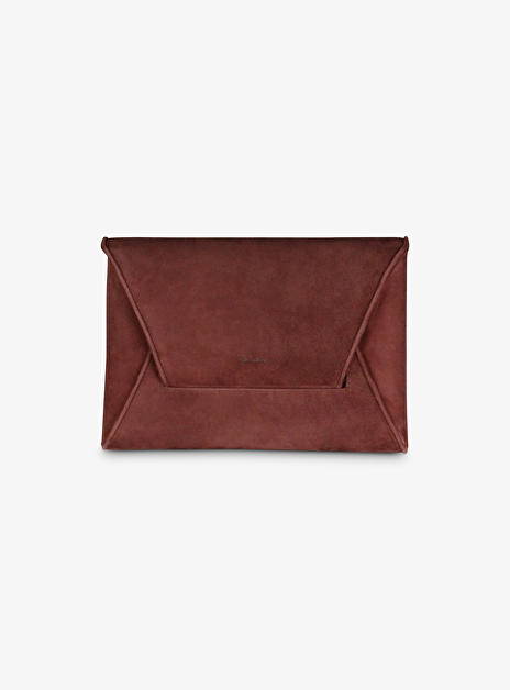 Tas envelop clutch suede rood tint