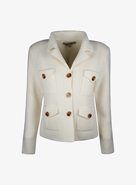 Vest maglia wol roomwit