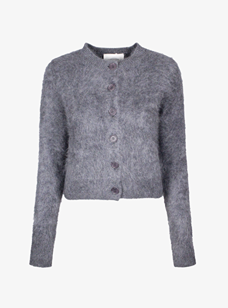 Vest azalea brushed cashmere grijs