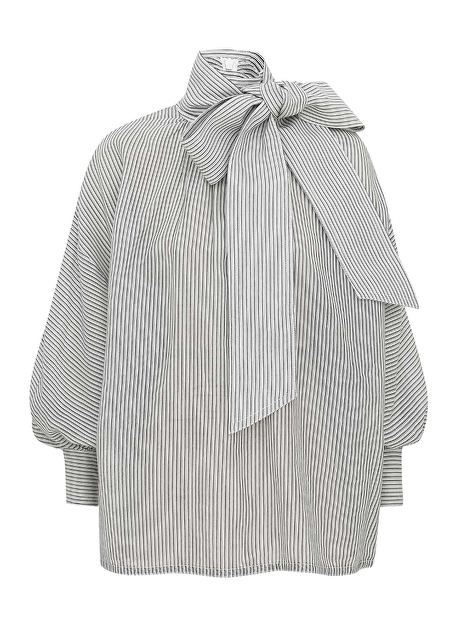 Hypnotic striped blouse navy white