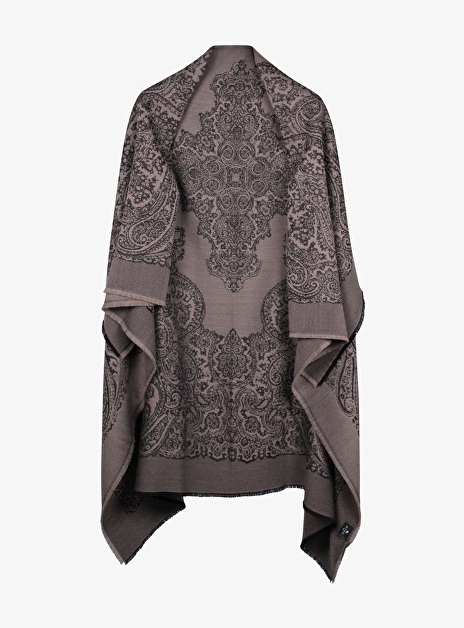 Shawl grijs bruin dessin