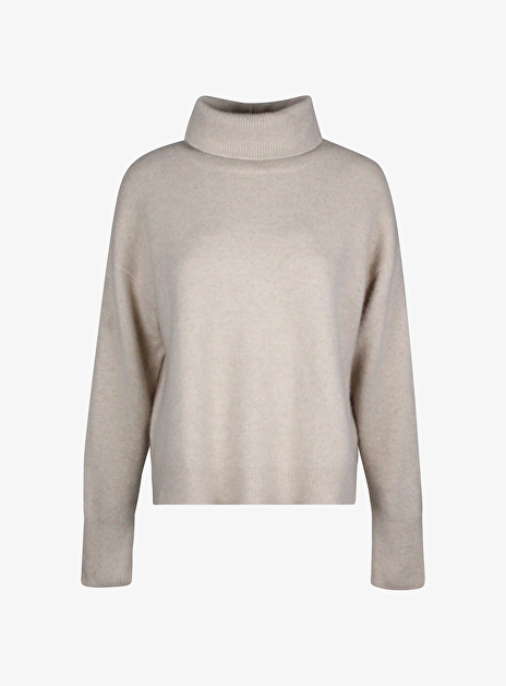 Pull cashmere beige met turtle