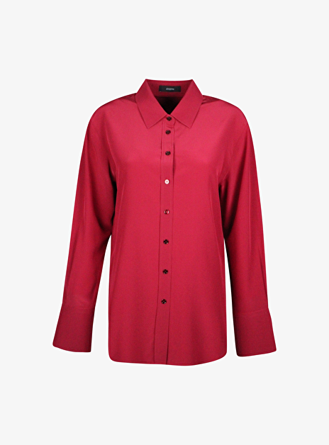 Blouse zijde rood