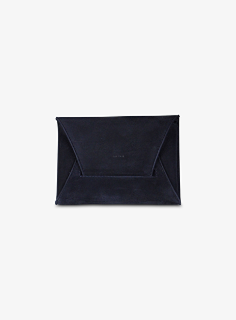 Tas envelop clutch suede marine