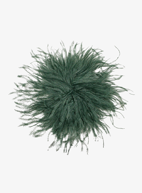 Broche devi plumes unie aut groen