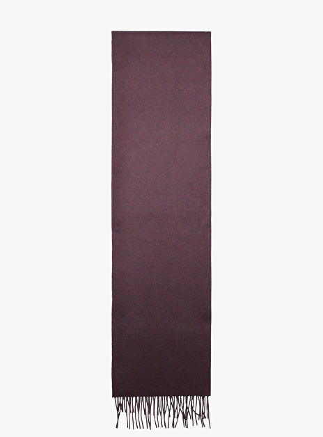 Shawl cecile aubergine uni met franjes