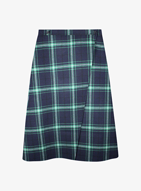 Rok angela double face blauw groen ruit