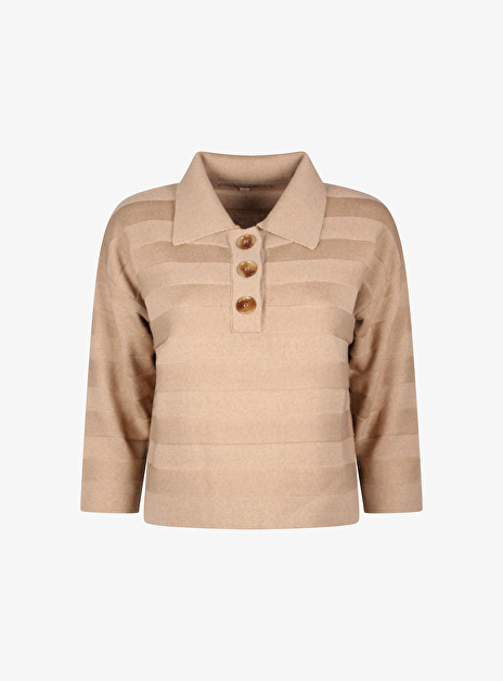 Pull polo melzo wol camel