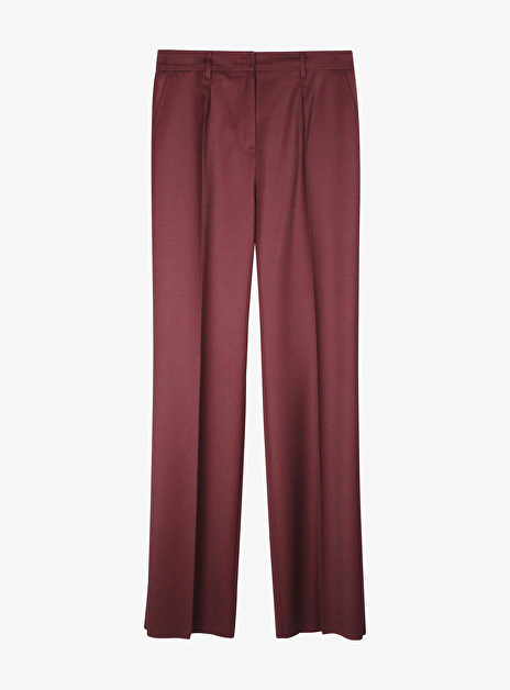 Pantalon cannes bordeaux rood wol