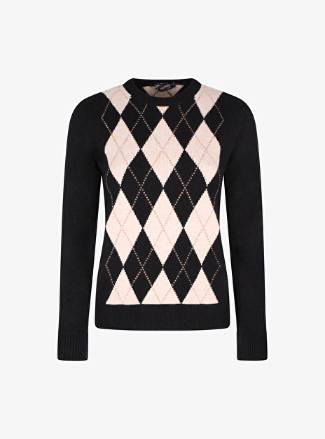 Pull soprano zwart jacquard