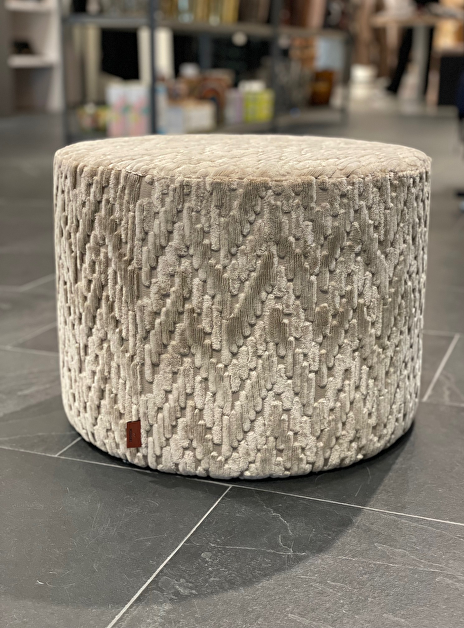 Poef fossile cylinder 40x30