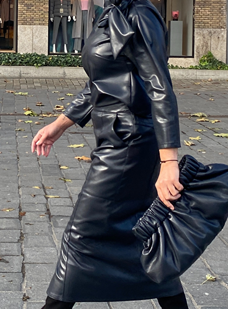 Dyonis faux leather marine