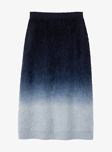 Rok katira dip dye navy lichtblauw