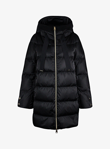 Jas step capuchon zwart met linten