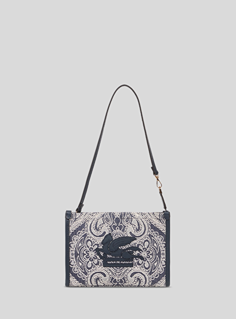 Denim arnica pouch met pegasus detail