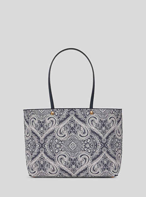 Essential medium jacquard denim tote bag