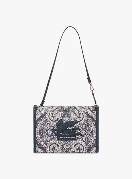 Denim arnica pouch met pegasus detail
