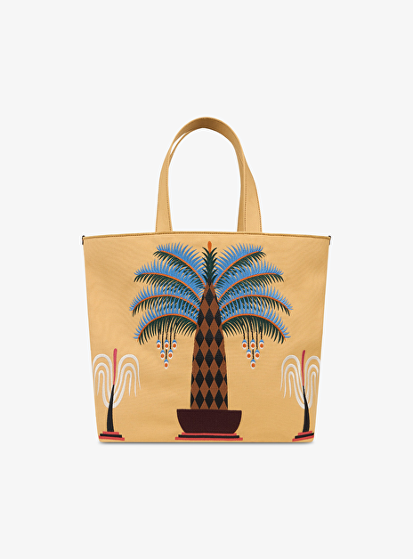Etro X Augostino Iacurci canvas bag geel