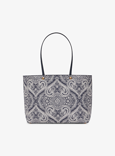 Essential medium jacquard denim tote bag