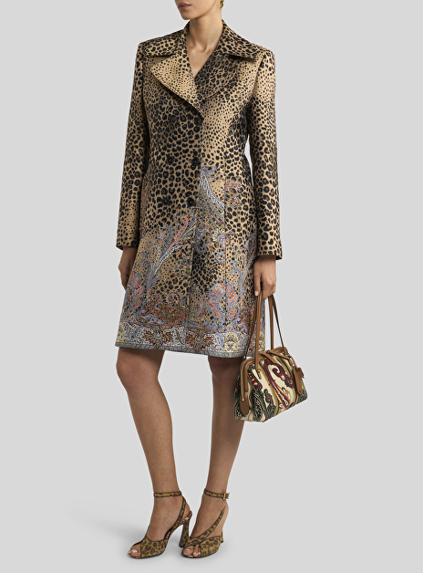 Lange blazer jas leopard paisley dessin