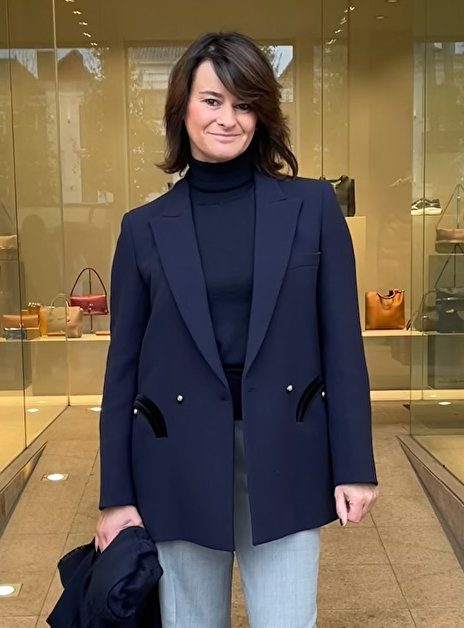 resolute day blazer marine met zwart velour