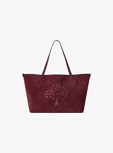 Suède tree tote in Berry