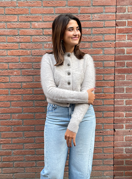 Vest azalea sand brushed cashmere