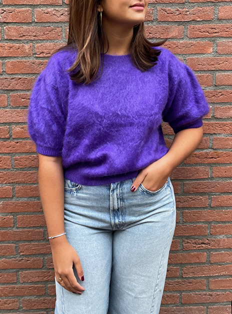 Pull juniper violet brushed cashmere