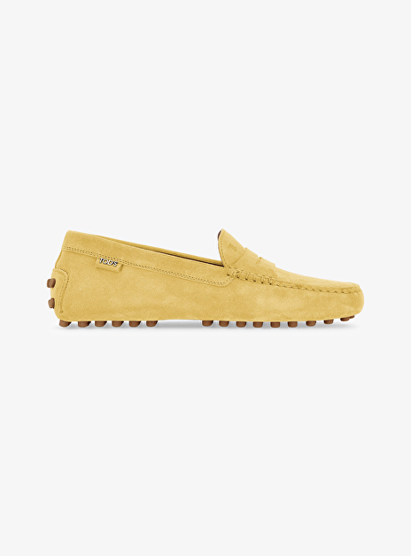 Mocassin zacht geel suede
