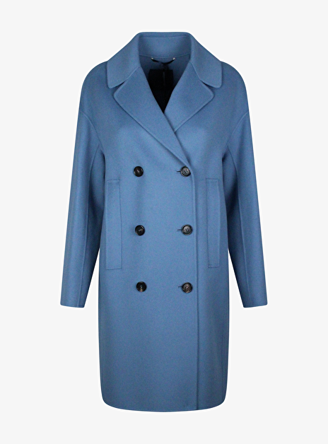 Smmeden coat licht blauw double breasted