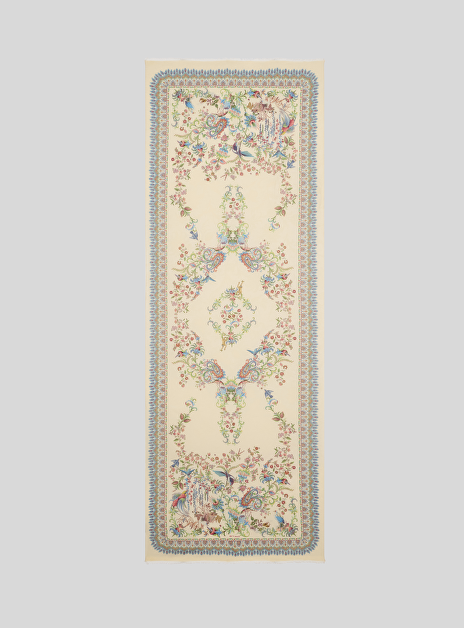 Shawl creme multicolor dessin