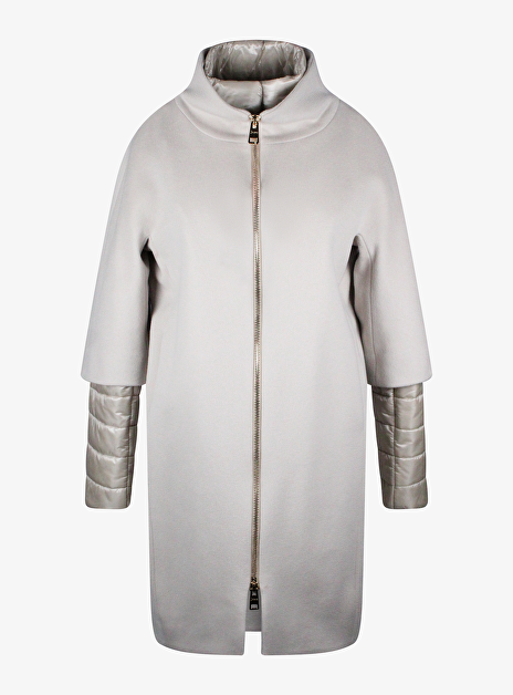 Jas Wol Licht Taupe