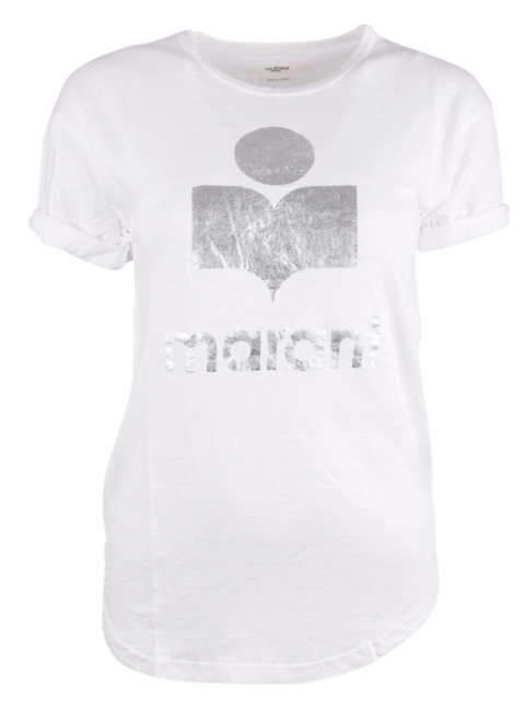 Shirt Koldi wit metallic | DELSCHER. Fashion