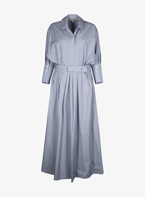 Jurk espoir wit blauw streep maxi