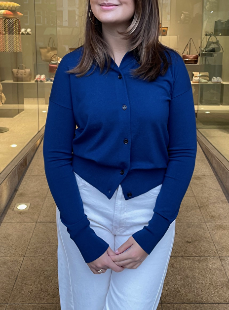 Vest met polo kraag blauw