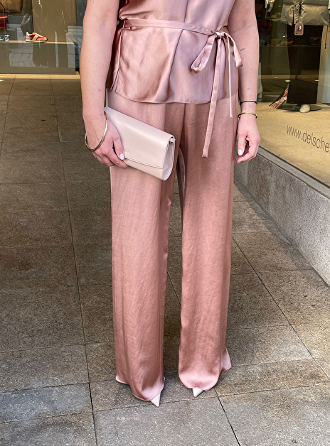 Pantalon epicea satijn oud roze