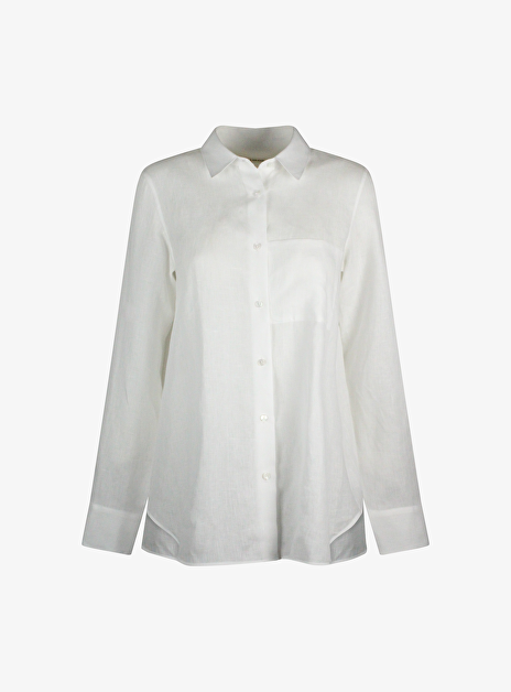 Blouse lenon wit linnen