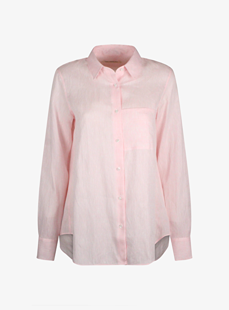 Blouse lenon roze linnen