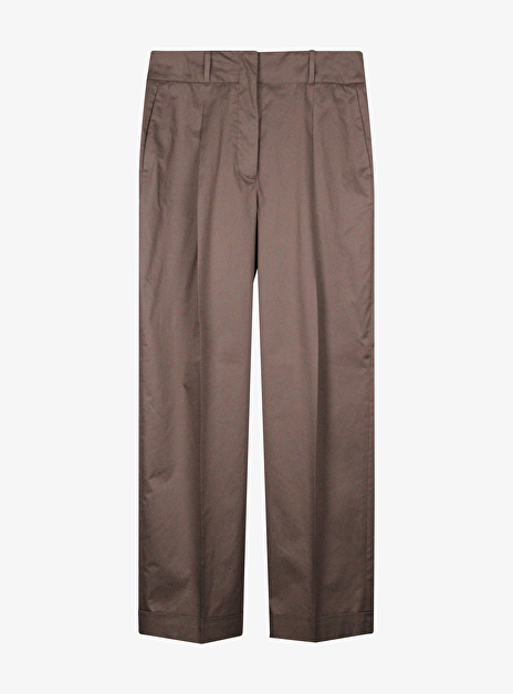 Pantalon katoen bruin rechte