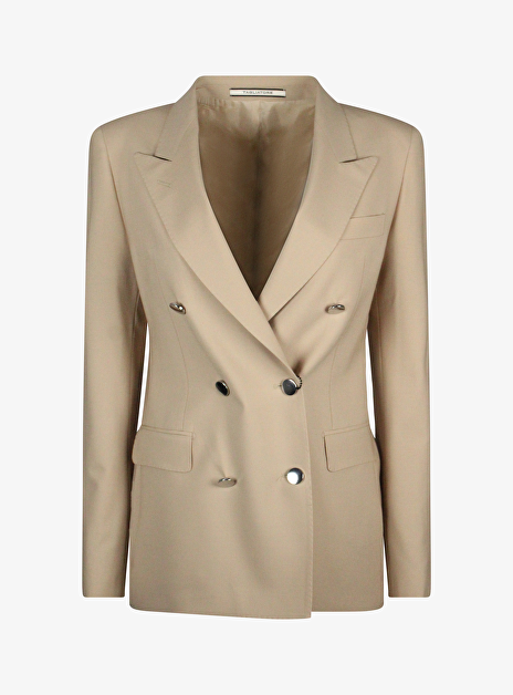 blazer parigi beige zilveren knopen