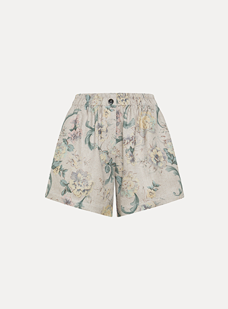 Short beige multicolor dessin