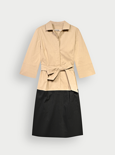 Jurk edija beige zwart