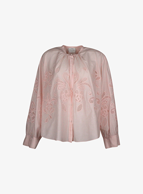 Blouse licht roze voile