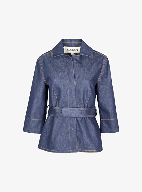 Blouse eril denim met ceintuur