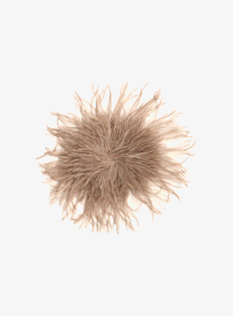 Broche enjoy pluimen beige