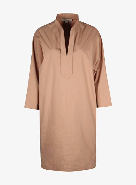 Jurk edra katoen licht camel